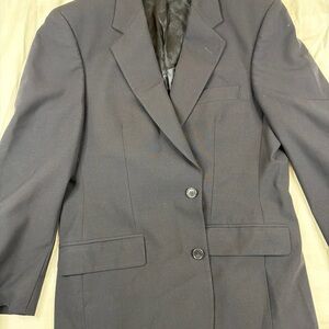 Brooks Brothers Brooksease Navy Suit 38R 34S Wool Stretch